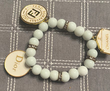 Load image into Gallery viewer, Cream designer inspired beaded bracelet#2 (set of 2)
