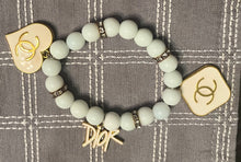 Load image into Gallery viewer, Cream designer inspired beaded bracelet#2 (set of 2)
